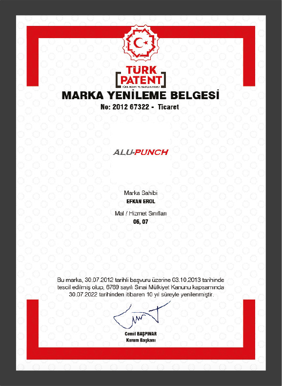 Marka Tescil Belgesi